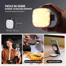 Carica l'immagine nel visualizzatore di Gallery, NEEWER BASICS Luce Selfie Magnetica Compatibile con MagSafe iPhone, Mini Ring Light LED Supporto Telefono da Tavolo con 