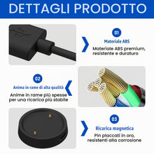 Carica l'immagine nel visualizzatore di Gallery, Caricatore Magnetico Compatibile con Amazfit Active 2/ Bip 6