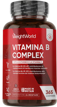 Carica l'immagine nel visualizzatore di Gallery, Vitamina B Complex, 365 Compresse Vegane, 1 al Giorno (1 Anno di Fornitura)