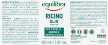 Carica l&#39;immagine nel visualizzatore di Gallery, Equilibra Capelli, Olio di Ricino da Spremitura a Freddo, Olio di Ricino per Capelli, Unghie e Sopracciglia, Naturalmente Ricco di Antiossidanti e Vitamina E, Dermatologicamente Testato, 100 ml