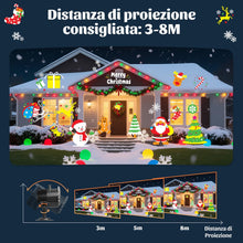 Carica l'immagine nel visualizzatore di Gallery, OUSFOT Proiettore Natale Esterno, Proiettori per Esterni 12 Diapositive, con Funzioni di Temporizzazione e Controllo Remoto, Adatto per Halloween, Natale, Feste