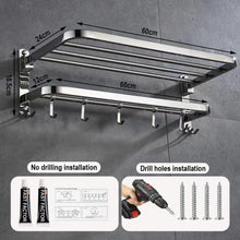 Carica l'immagine nel visualizzatore di Gallery, porta asciugamani bagno accessori bagno porta asciugamani bagno adesivo set bagno accessori completo appendi asciugamani bagno porta asciugamani accessori bagno senza forare porta asciugamani bagno