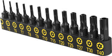 Carica l'immagine nel visualizzatore di Gallery, LEXIVON Attacco a vite Torx approva movimentazione, Set in acciaio con lega Premium S2 stella di sicurezza 13 pezzi, T4 