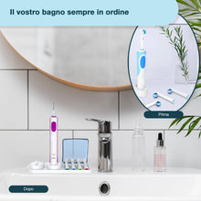 Carica l&#39;immagine nel visualizzatore di Gallery, Ph Pro Heat Porta Spazzolino Elettrico - Porta Testine Spazzolino Elettrico - Supporto per Spazzolino Compatibile per Oral B con Coperchio - Include 4 Copritestine.