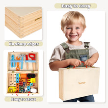 Carica l&#39;immagine nel visualizzatore di Gallery, Vanplay Gioco Bambino 3 Anni Cassetta Attrezzi Bambini Giochi in Legno Attrezzi Giocattolo Giochi Educativi Giocattoli Bambino 3 4 5 Anni Regalo (53 Pezzi)