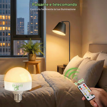 Carica l'immagine nel visualizzatore di Gallery, Kimjo E27 10 W Lampadina Ricaricabile con Telecomando USB, 3 Colori