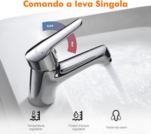 Carica l'immagine nel visualizzatore di Gallery, IBERGRIF Miscelatore Monocomando per Lavabo Bagno in Ottone