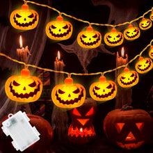 Carica l'immagine nel visualizzatore di Gallery, Zucca di Luci Stringa Halloween, Halloween Luci Stringa, 3Meters 20 LED Lanterna Zucca Stringa, per Interni ed Esterni, 