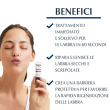 Carica l'immagine nel visualizzatore di Gallery, Eucerin Aquaphor Balsamo Riparatore Labbra, 10 g