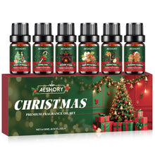 Carica l'immagine nel visualizzatore di Gallery, AESHORY Set di Oli Essenziali per Diffusori Natale 6 x 10ML, Olio Essenziale Naturali Profumate per Aromaterapia, Fabbricazione di Candele, Profumo Casa, Regali di Natale