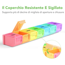 Carica l'immagine nel visualizzatore di Gallery, Opret Portapillole Settimanale 7 Scomparti ITALIANO da Viaggio
