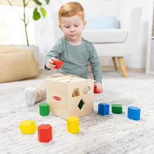 Carica l&#39;immagine nel visualizzatore di Gallery, Melissa &amp; Doug Cubo Incastri con Forme Geometriche, legno, Giochi bambini 2 anni Montessori, Regalo Giocattoli 3 - 4 anni