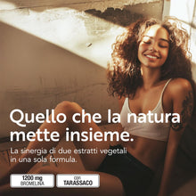 Carica l'immagine nel visualizzatore di Gallery, Bromelina 5000 GDU/g 1200 mg con Tarassaco Drenante PiùLife, 180 Capsule