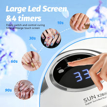 Carica l'immagine nel visualizzatore di Gallery, Lampada UV LED professionale da 500 W con 90 LED - Sensore intelligente e 4 timer per un'asciugatura rapida dello smalto gel - Asciugatore per unghie di qualità professionale per uso domestico