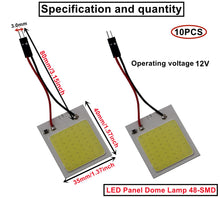 Carica l'immagine nel visualizzatore di Gallery, 10 Pezzi White 300 Lums COB 48SMD LED Luce con 12 Adattatore Festone