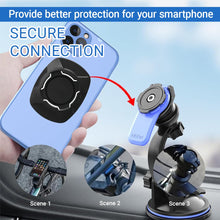 Carica l'immagine nel visualizzatore di Gallery, GXGM Adattatore universale compatibile con Quad Lock – Supporto rapido per smartphone, moto, bicicletta, auto