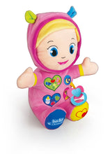 Carica l'immagine nel visualizzatore di Gallery, Baby Clementoni - Alice, la Mia Prima Bambola, Peluche Bambini 10+ Mesi, Centro Attività con Ciuccio e 3 Tasti per Imparare Forme, Numeri, Colori, Parole e Versi degli Animali, Lingua Italiana, 17201