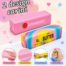 Carica l'immagine nel visualizzatore di Gallery, 2 Pezzi Butter Squishy,Giocattolo da Spremere Antistress Squishy Burro