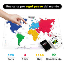 Carica l'immagine nel visualizzatore di Gallery, The World Game Gioco di Carte Geografia - Gioco da Tavolo Educativo per Bambini, Famiglie e Adulti - Giochi di Società p