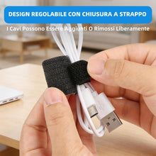 Carica l'immagine nel visualizzatore di Gallery, Carehabi 100 pezzi di fermacavi autoadesivi, 30x90 mm per la cable management, accessori scrivania a strappo con tenuta 