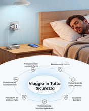 Carica l'immagine nel visualizzatore di Gallery, LENCENT Multipresa Salvaspazio da 10A, 2500W Multipla Presa con 3 Prese IT