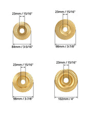 Carica l'immagine nel visualizzatore di Gallery, QWORK® 4 pezzi Mola per legno, disco abrasivo in legno, diametro interno 22,2 mm per smerigliatrici angolari