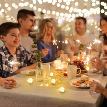 Carica l'immagine nel visualizzatore di Gallery, 12 lumini a LED sommergibili con timer, telecomando, funzionamento a batteria per zucca di Halloween, decorazioni natali