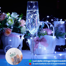 Carica l'immagine nel visualizzatore di Gallery, Luci LED Batteria con Timer, 2M 20LED Lucine Led Decorative a Batteria Fairy Light Ghirlanda Luminosa Lucine Waterproof 