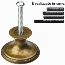 Carica l'immagine nel visualizzatore di Gallery, 15 Pomello per Mobili Vintage Bronzo, 30mm Maniglie Rotonde Antiche, Pomello Metallo per Cassetto a Fungo, Manico Rotond