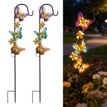 Carica l'immagine nel visualizzatore di Gallery, BORDEAG Lampada solare per esterni, giardino, 2 pezzi, lampade da giardino solari con farfalle impermeabili IP44, lampad