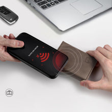 Carica l'immagine nel visualizzatore di Gallery, Tomylv Portafoglio Uomo, RFID Magnetica Portafoglio Uomo Slim, Porta Carte di Credito Uomo - ID Window, Tasca portamonete con cerniera, Scomparto per Banconota - Marrone