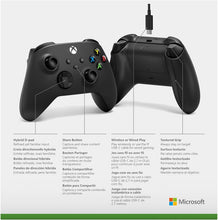 Carica l'immagine nel visualizzatore di Gallery, Xbox Wireless Controller - Carbon Black - cavo USB-C