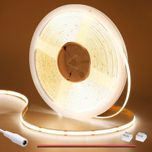 Carica l'immagine nel visualizzatore di Gallery, GOMING 24V 10M COB Striscia LED Bianco Caldo 3000K CRI 93+ 6300lm
