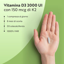 Carica l'immagine nel visualizzatore di Gallery, Nutravita Vitamina D3 K2 MK7-240 Compresse