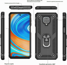 Carica l'immagine nel visualizzatore di Gallery, LeYi Cover per Xiaomi Redmi Note 9 Pro/Note 9S con 2 vetro temperato e 2 protezione per fotocamera, anello di supporto m