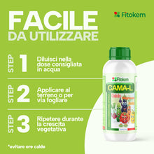 Carica l'immagine nel visualizzatore di Gallery, Fitokem CAMA-L Concime per Orto Liquido 1KG Concime per Piante da Frutto con Calcio, Magnesio e Azoto Fertilizzante Orto