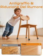 Carica l'immagine nel visualizzatore di Gallery, gommini Per Sedie Extra Piccole 24 Pezzi - Coprigambe/feltrini Per Sedia Rotondi/Nero Scuro/Gel Di Silice,Feltro 360°- P