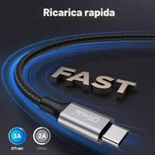 Carica l'immagine nel visualizzatore di Gallery, OTraki Cavo USB C 20 cm, USB2.0 Nylon Cavo Ricarica Rapida Type C per Auto Compatibili con iPhone 17 16 15 Pro Max Plus,