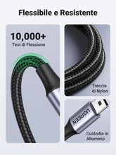 Carica l'immagine nel visualizzatore di Gallery, UGREEN Cavo USB A 2.0 a Mini B di Nylon Maschio (1M)
