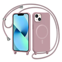 Carica l'immagine nel visualizzatore di Gallery, AOMYKE Magnetica Cover per iPhone 13 / iPhone 14 con Cordino, [Compatibile con MagSafe] Custodia con Laccio Collana Trac