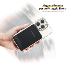 Carica l'immagine nel visualizzatore di Gallery, PORTENTUM Power bank per MagSafe 10000 mAh ultra-sottile 14 mm – Caricatore portatile magnetico ricarica rapida 22,5 W P