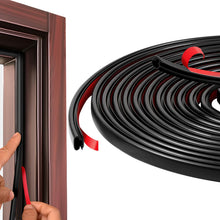 Carica l'immagine nel visualizzatore di Gallery, Vinabo Guarnizione Porta Finestra Tipo D 6 m Nera, Paraspifferi