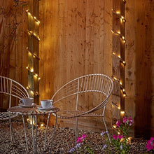 Carica l'immagine nel visualizzatore di Gallery, Corda luminosa in iuta 2M 6 mm 40 LED alimentata a batteria 8 modalità con telecomando, per giardinaggio campeggio fasci