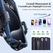 Carica l'immagine nel visualizzatore di Gallery, miracase Porta Cellulare Auto [Gancio Metallico] Supporto Telefono Auto 360° Regolabile, Porta Telefono Auto Ideale Per 