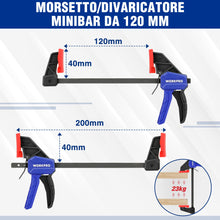 Carica l'immagine nel visualizzatore di Gallery, WORKPRO Set di Morsettottotti da Falegname a 4 Pezzi 120mm/150mm