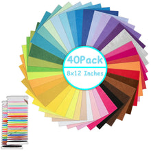 Carica l'immagine nel visualizzatore di Gallery, Menmamenma Feltro in Fogli, 40 Colori Feltro 20 * 30 cm Colorato Pannolenci Feltro DIY Tessuto Poliestere Cuciture per Cucire Mestieri Stoffa di Cucito Bricolage Patchwork Creativi Fai-da-Te