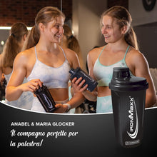 Carica l'immagine nel visualizzatore di Gallery, IronMaxx Eiweiß Shaker - 700 ml - Schwarz | Shaker Proteico con Tappo a Vite | Antigoccia | BPA/DEHP Free | Lavabile | Scala Graduata