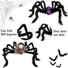 Carica l'immagine nel visualizzatore di Gallery, Ragno Di Halloween, Addobbi Halloween Giardino 70cm Ragno Gigante, Ragno Finto per Esterne Decorazioni da Cortile Spaven