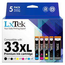 Carica l&#39;immagine nel visualizzatore di Gallery, LxTek Compatibili Cartucce d&#39;inchiostro Sostituzione per Epson 33 XL 33XL per Expression Premium XP-7100 XP-900 XP-830 XP-530 XP-630 XP-540 XP-640 (Nero Ciano Magenta Giallo Foto Nero, 5-Pack)