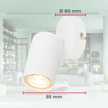 Carica l'immagine nel visualizzatore di Gallery, B.K.Licht - Lampada LED interna EEK A orientabile, 3000 K bianco caldo, 2 W, 450 lumen, ca. 50.000 ore di luce, lampada 